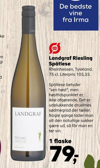 SuperBrugsen Landgraf riesling spätlese tilbud