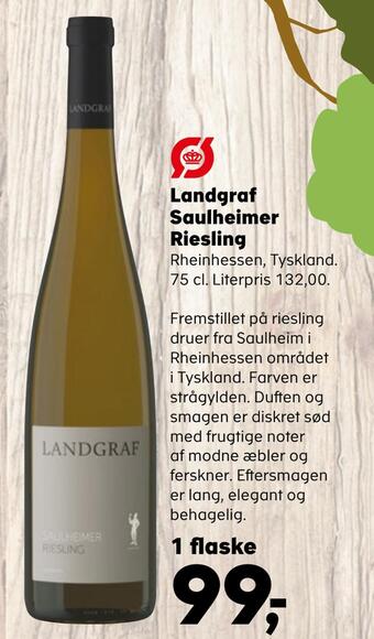 SuperBrugsen Landgraf saulheimer riesling tilbud