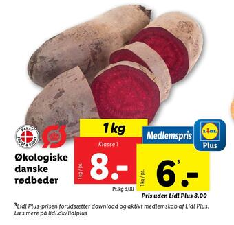 Lidl Økologiske danske rødbeder tilbud