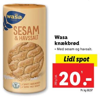 Lidl Wasa knækbrød tilbud