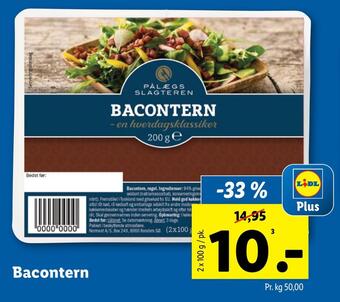 Lidl Bacon tern tilbud