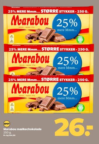 Netto Marabou mælkechokolade tilbud