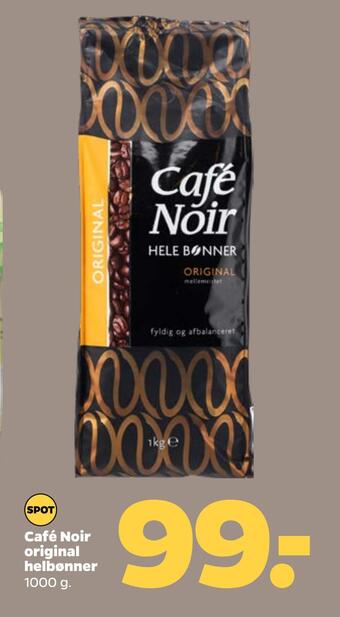 Netto Café noir original helbønner tilbud