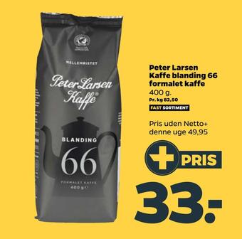 Netto Peter larsen kaffe blanding 66 formalet kaffe tilbud