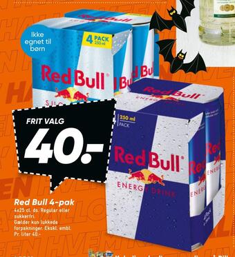 Bilka Red bull 4-pak tilbud