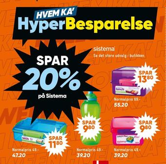 Bilka Spar 20% på sistema tilbud