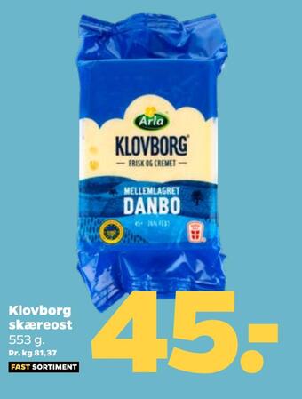 Netto Klovborg skæreost tilbud