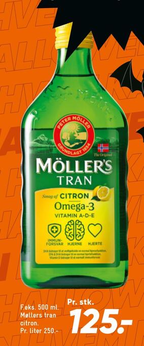 Bilka 500 ml møllers tran citron tilbud