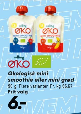 Bilka Økologisk mini smoothie eller mini grød tilbud