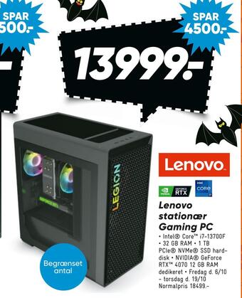 Bilka Lenovo stationær gaming pc tilbud