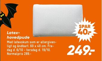 Bilka Latex hovedpude tilbud