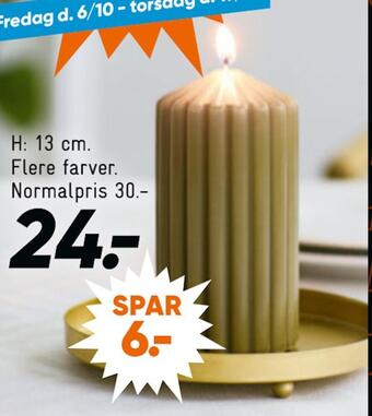 Bilka Spar 20% på rillede bloklys tilbud