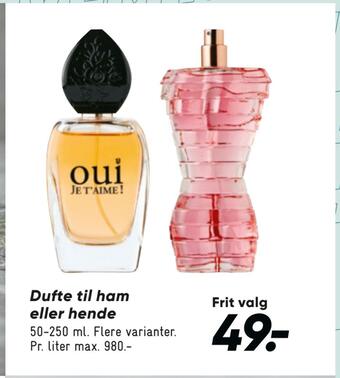 Bilka Dufte til ham eller hende tilbud