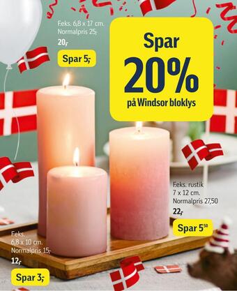 Føtex Spar 20% på windsor bloklys tilbud
