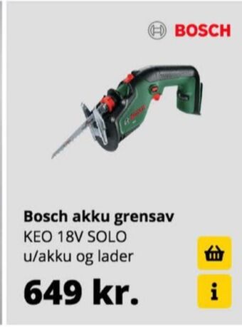 10-4 Byggecenter Bosch grensav tilbud