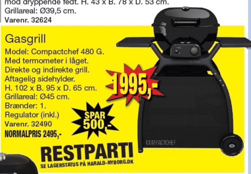 Outdoorchef gasgrill tilbud hos Harald