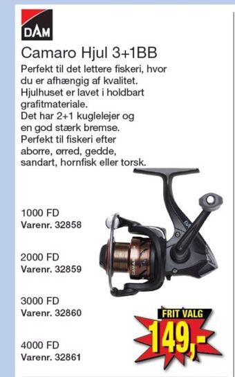 Harald Nyborg Dam fiskehjul tilbud