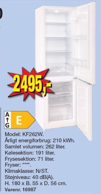Wasco køle/fryseskab