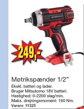 Harald Nyborg Mitsutomo møtrikspænder tilbud