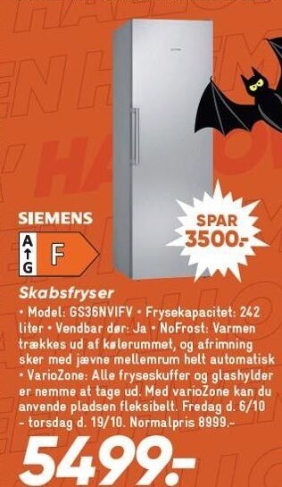 Bilka Skabsfryser tilbud