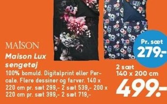 Bilka Maison lux sengetøj - 2 sæt tilbud