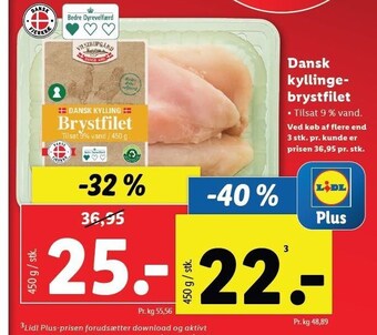 Lidl Dansk kyllingebrystfilet tilbud