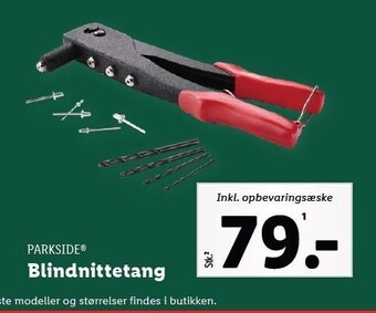 Lidl Parkside blindnittetang tilbud