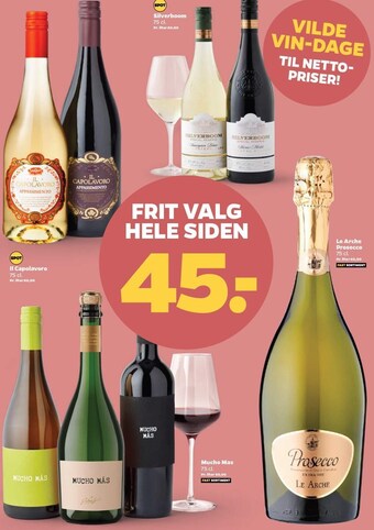 Netto Il capolavoro, silverboom, le arche prosecco eller mucho mas tilbud