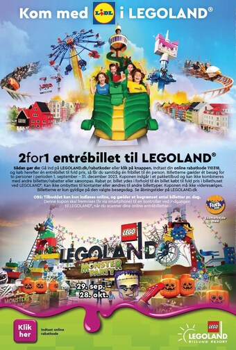 Lidl Kom med i legoland tilbud