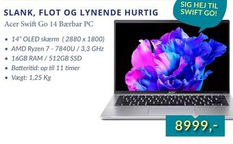 CBC Acer swift go 14 bærbar pc tilbud
