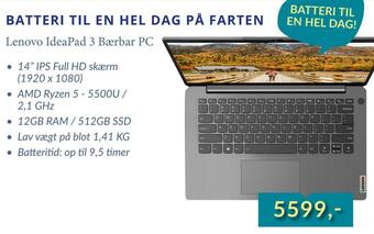 CBC Lenovo ideapad 3 bærbar pc tilbud