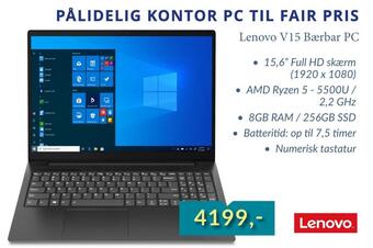CBC Lenovo v15 bærbar pc tilbud