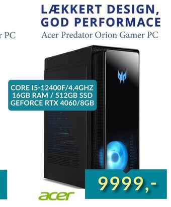 CBC Acer predator orion gamer pc tilbud
