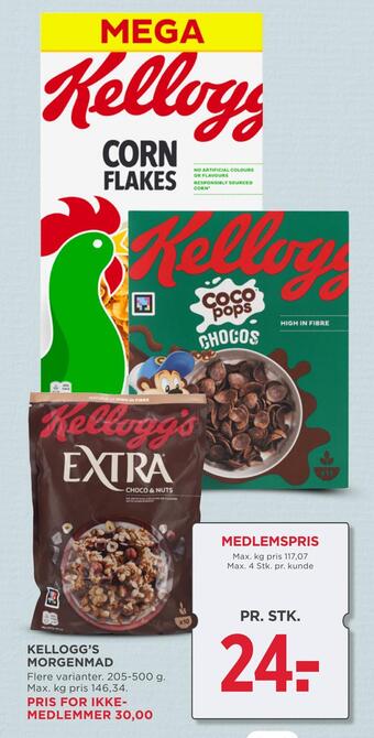MENY Kellogg's morgenmad tilbud