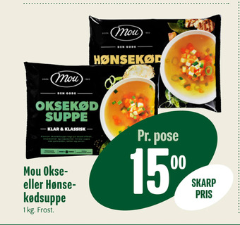 Min Købmand Mou oksekødsuppe eller hønsekødsuppe tilbud