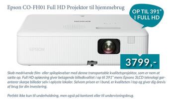 CBC Epson co-fh01 full hd projektor til hjemmebrug tilbud