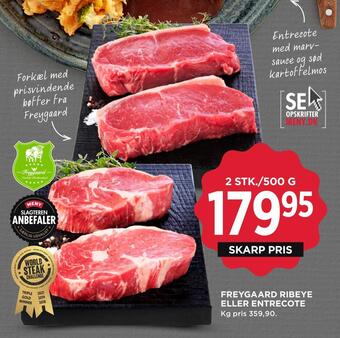 MENY Freygaard ribeye eller entrecote tilbud