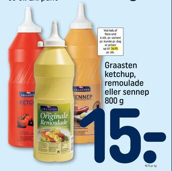 REMA 1000 Graasten ketchup, remoulade eller sennep tilbud