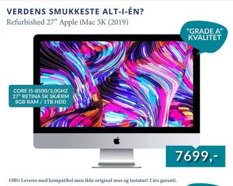 Refurbished 27 apple imac 5k (2019)