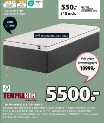 JYSK Temprakon boxmadras tilbud