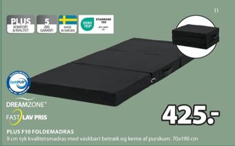 JYSK Dreamzone foldemadras tilbud