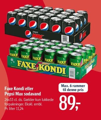 Føtex Faxe kondi sportssodavand tilbud