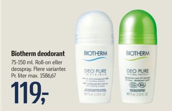 Føtex Biotherm deo roll-on tilbud