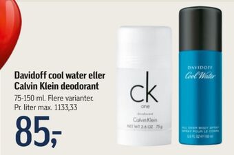 Føtex Davidoff deospray tilbud