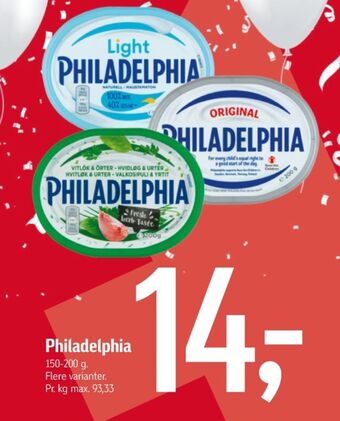 Føtex Philadelphia flødeost light tilbud