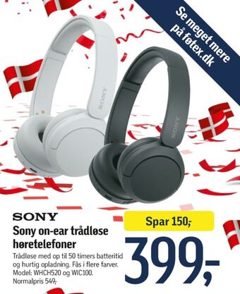 Føtex Sony headset tilbud