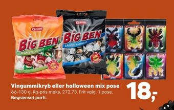 Kvickly Big ben karameller lakrids tilbud