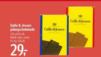 Føtex Galle & jessen pålægschokolade mælk tilbud