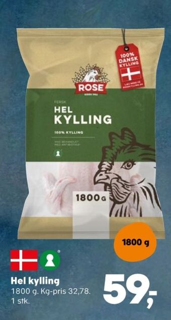 Kvickly Rose kylling tilbud