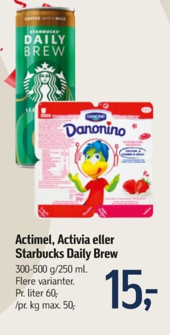 Føtex Actimel drikkeyoghurt jordbær tilbud
